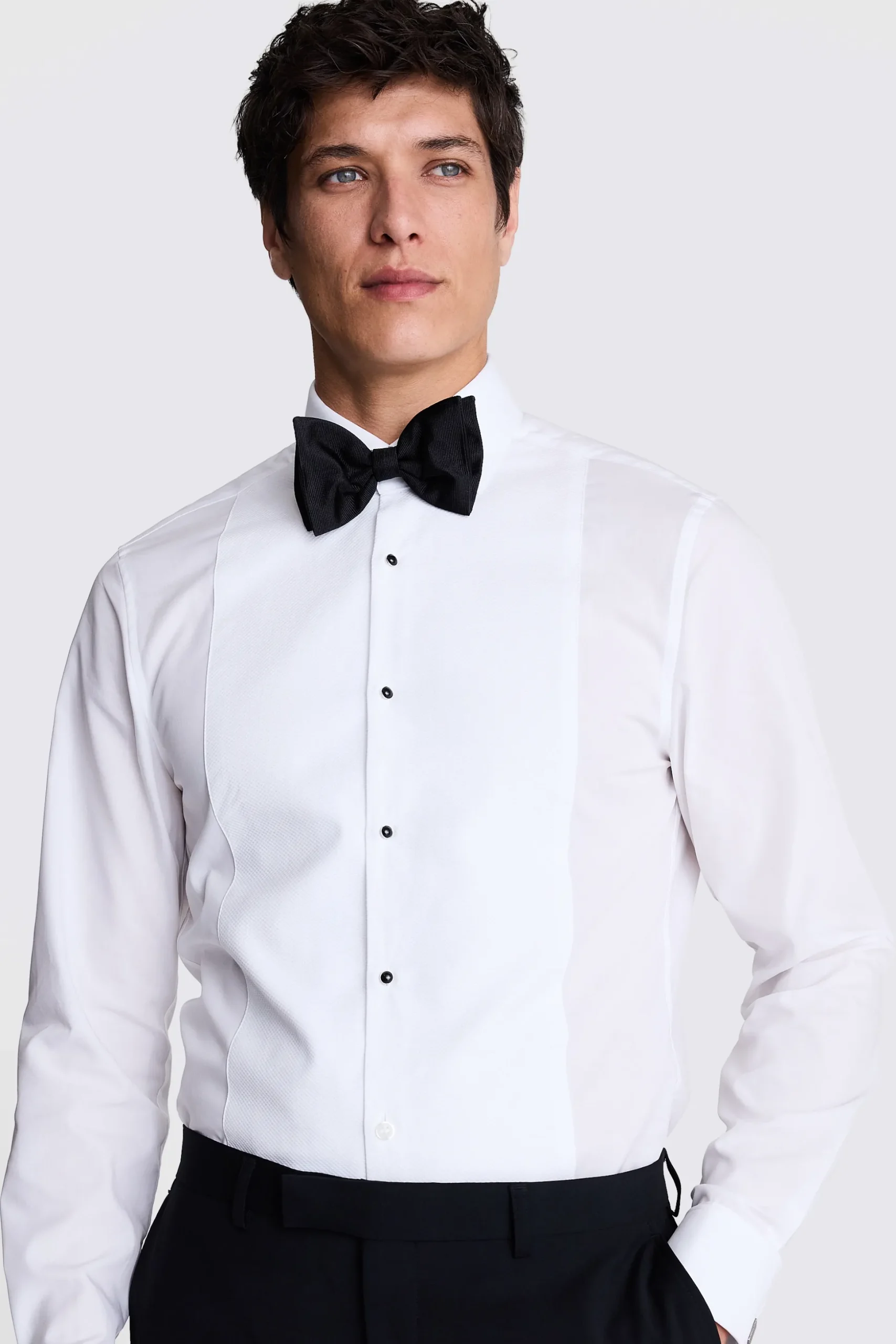 Black Bottinelli Silk Grosgrain Bow Tie