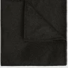Black Floral Swirl Silk Pocket Square
