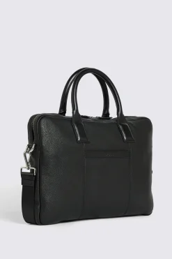 Black Grained Leather Briefcase