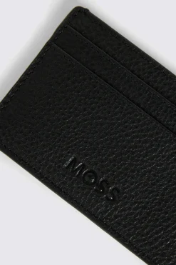 Black Grained Leather Cardholder