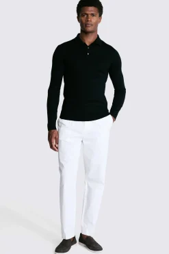 Black Merino Polo Shirt