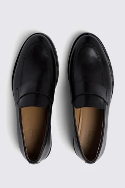 Black Modern Leather Loafers