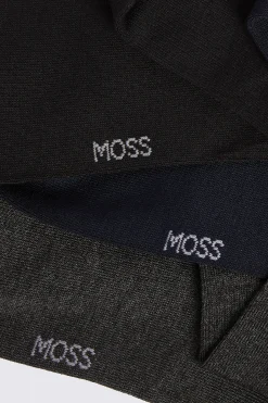 Black, Navy & Charcoal 3-Pack Bamboo Socks