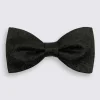 Black Silk Paisley Ready-Tie Bow Tie