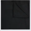 Black Silk Semi-Plain Pocket Square