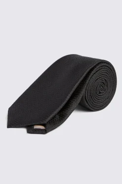 Black Textured Tie