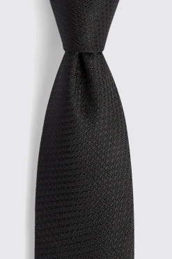 Black Textured Tie
