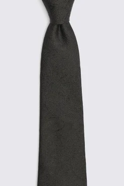 Black Wedding Paisley Tie