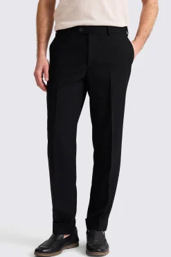 Black Wool Tailored Trousers