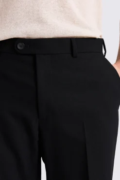 Black Wool Tailored Trousers