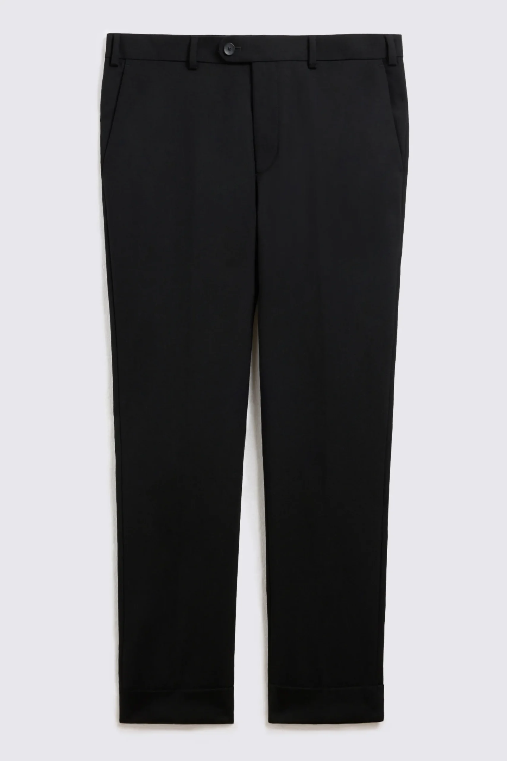 Black Wool Tailored Trousers