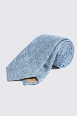 Bottinelli Blue Silk Polka Dot Tie