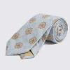 Bottinelli Light Blue Geometric Tie