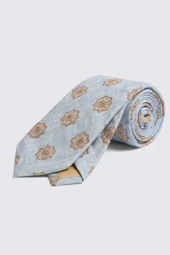 Bottinelli Light Blue Geometric Tie