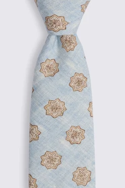 Bottinelli Light Blue Geometric Tie