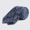 Bottinelli Navy Silk Paisley Tie