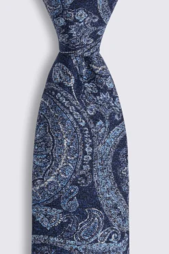Bottinelli Navy Silk Paisley Tie