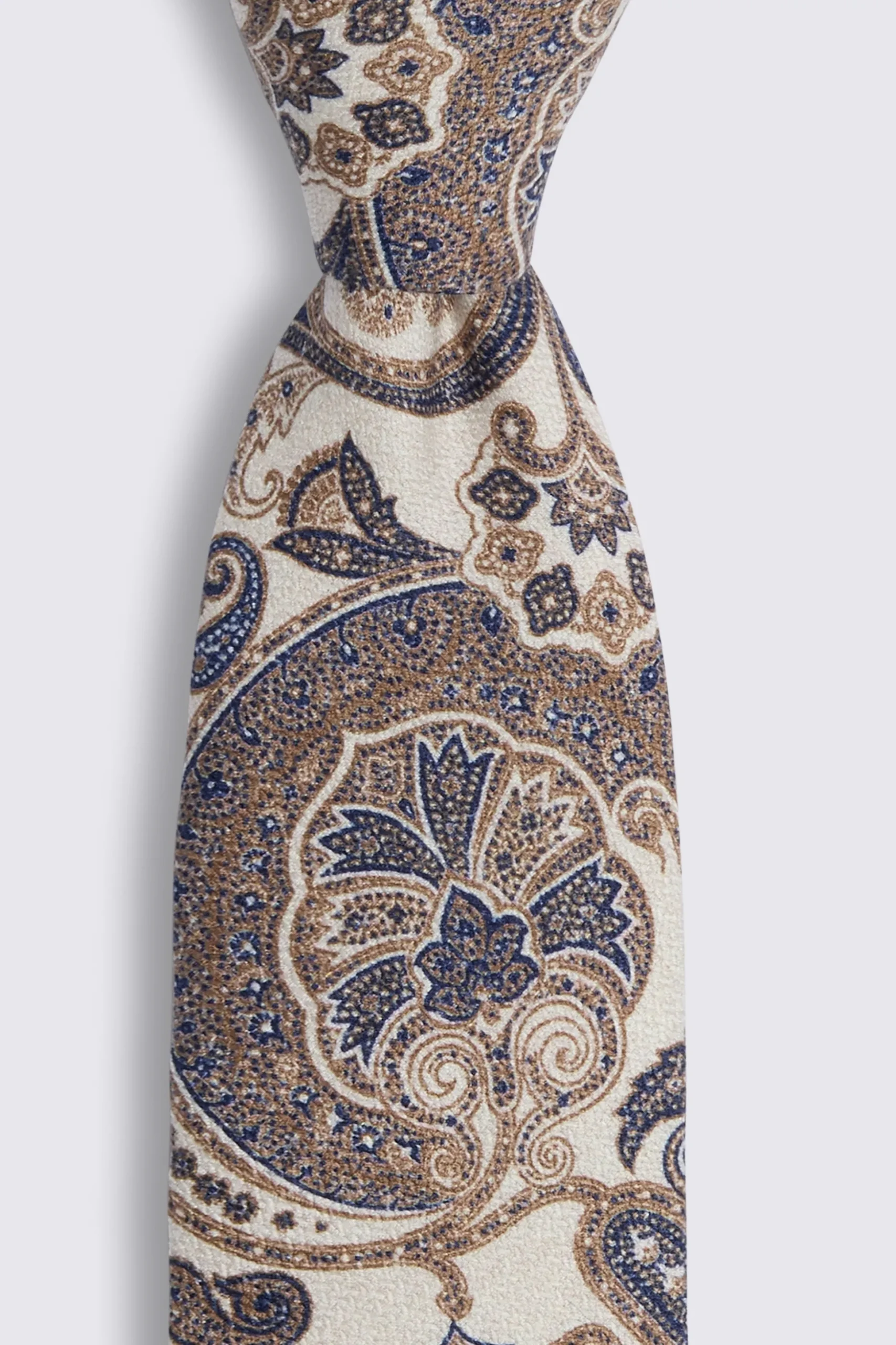 Bottinelli Neutral Silk Paisley Tie