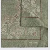 Bottinelli Sage Paisley Pocket Square