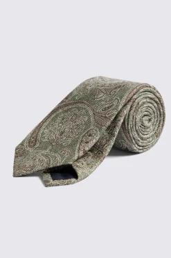 Bottinelli Sage Silk Paisley Tie