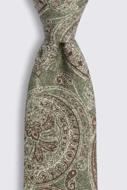 Bottinelli Sage Silk Paisley Tie