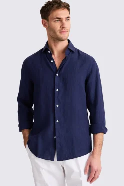 Bright Blue Linen Shirt