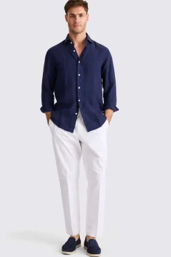 Bright Blue Linen Shirt
