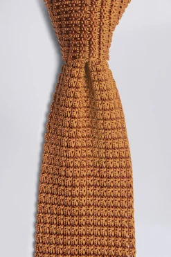 Bronze Knitted Silk Tie