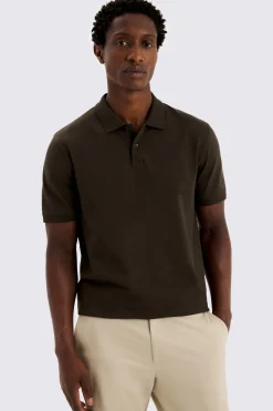 Brown Piqué Polo Shirt