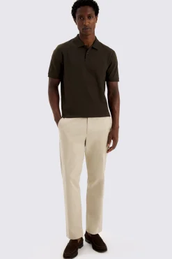 Brown Piqué Polo Shirt