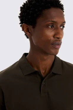 Brown Piqué Polo Shirt