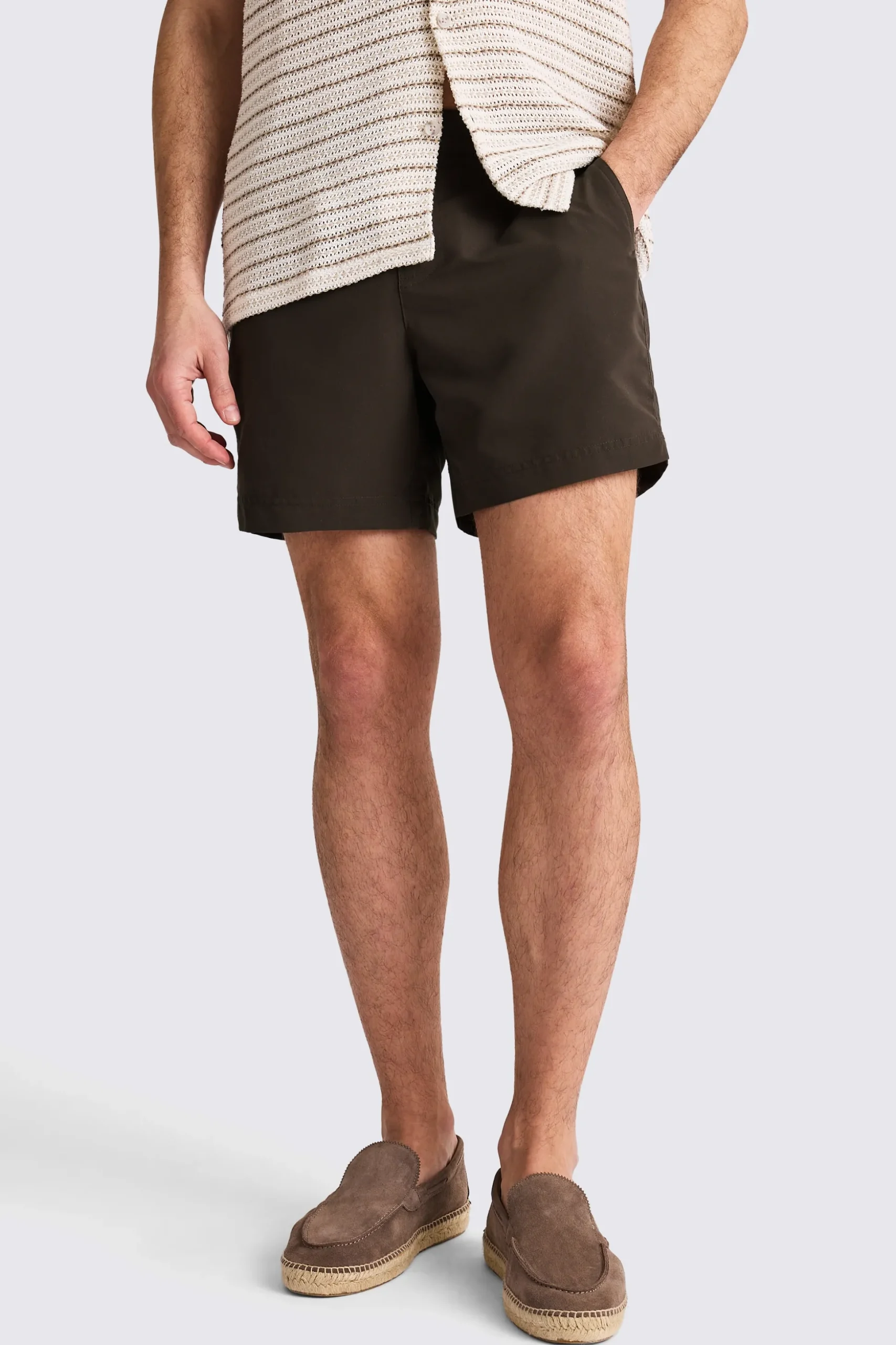 Brown Smart Swim Shorts