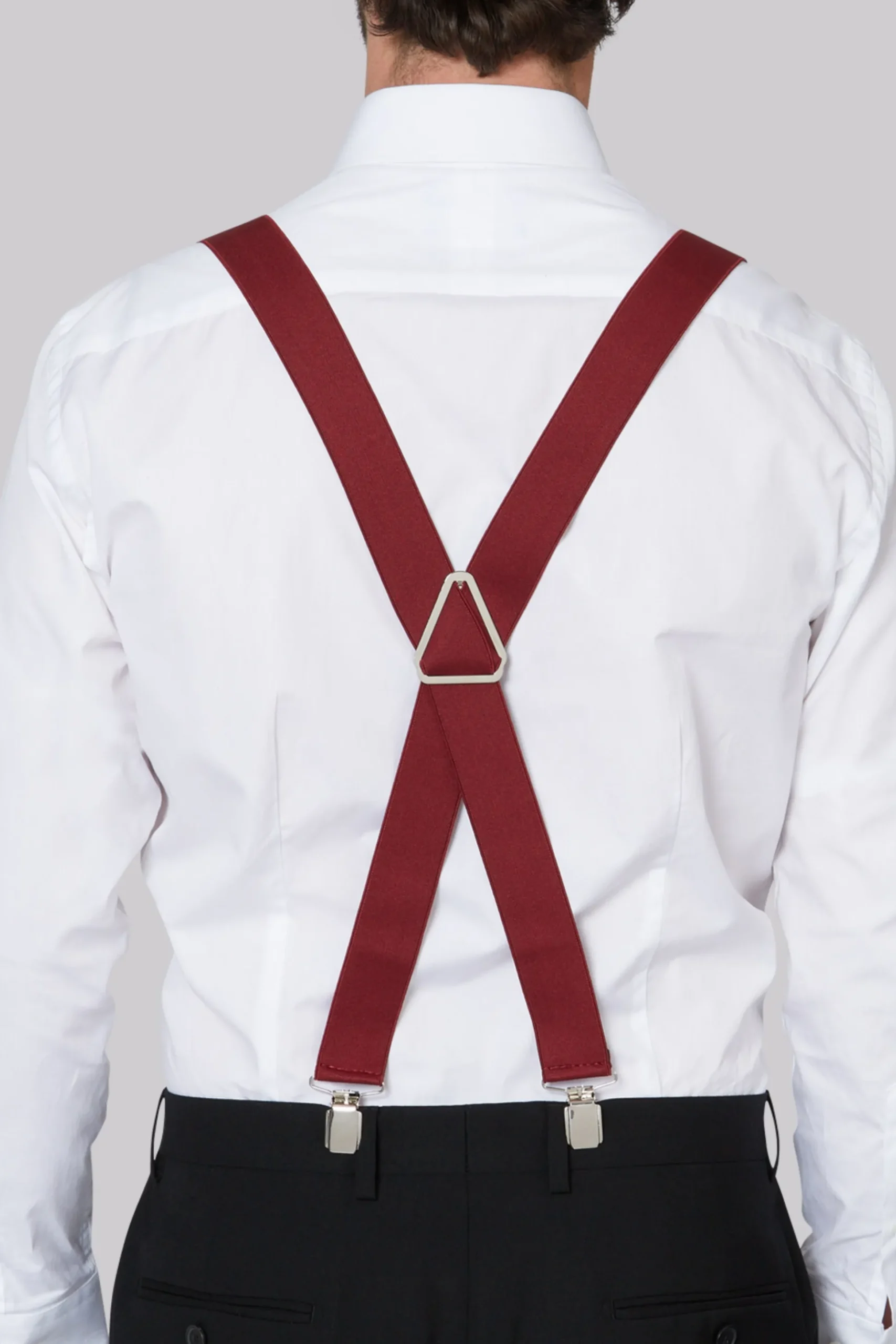 Burgundy Clip-On Braces