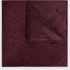 Burgundy Floral Swirl Silk Pocket Square