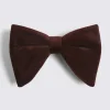 Burgundy Oversized Velvet Bow Tie