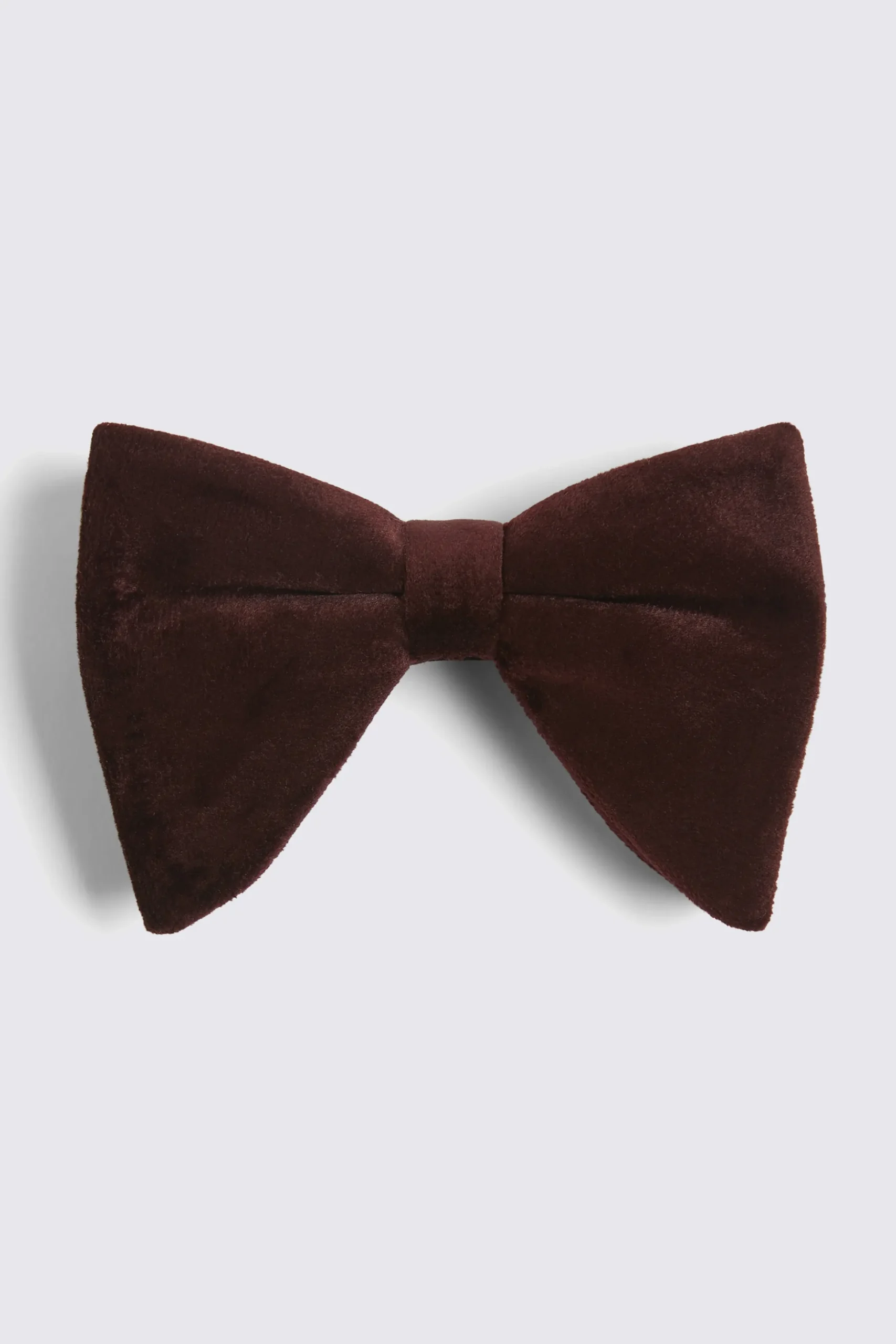 Burgundy Oversized Velvet Bow Tie