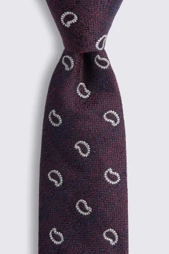 Burgundy Paisley Tie