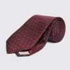 Burgundy Silk Pindot Tie