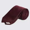 Burgundy Silk Semi Plain Tie