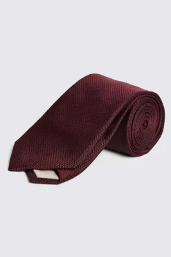 Burgundy Silk Semi Plain Tie