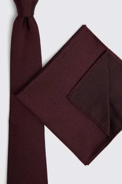 Burgundy Silk Semi Plain Tie