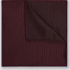 Burgundy Silk Semi-Plain Pocket Square