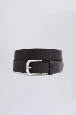 Casual Black Leather Belt