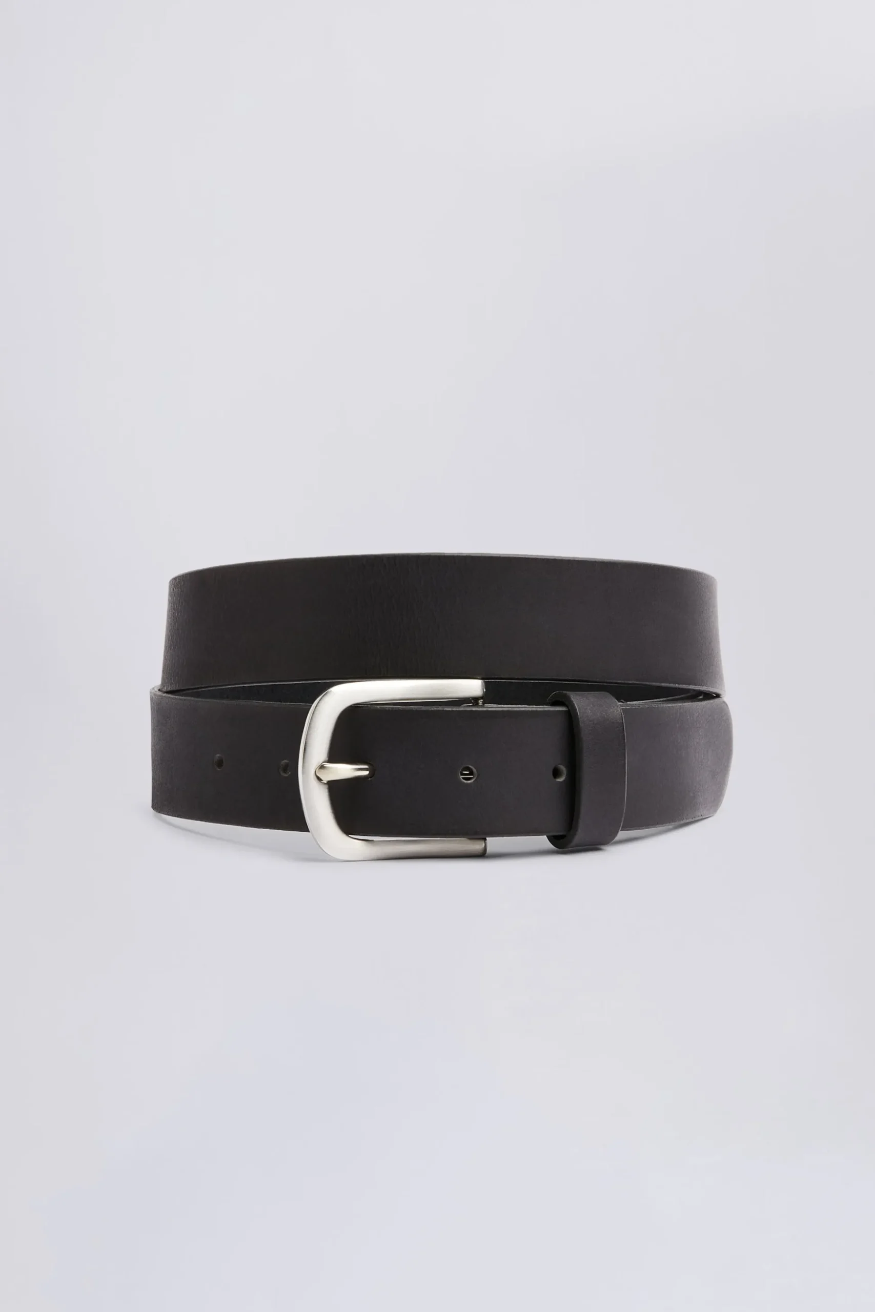 Casual Black Leather Belt