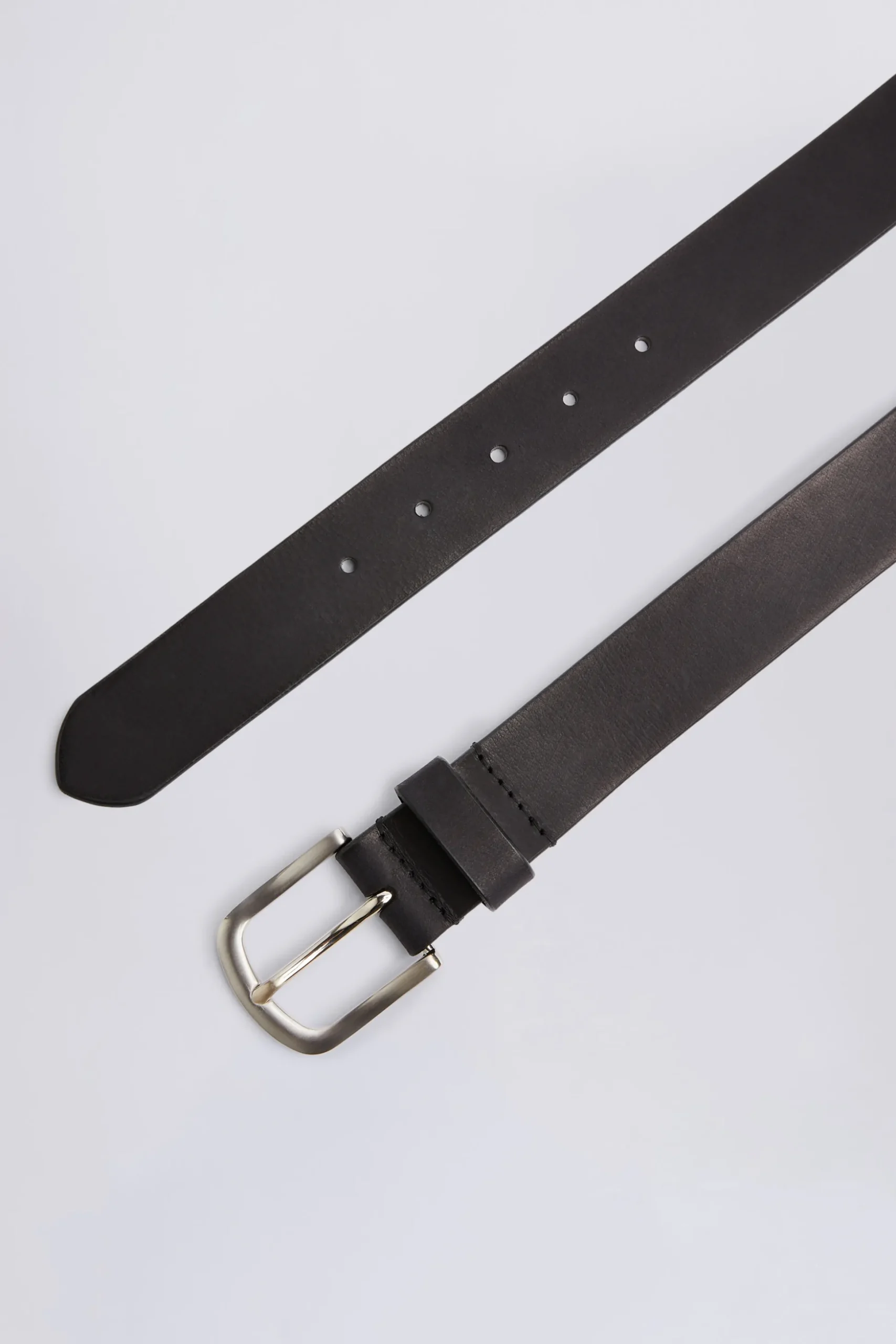 Casual Black Leather Belt