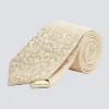 Champagne Floral Swirl Silk Tie