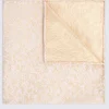 Champagne Floral Swirl Silk Pocket Square