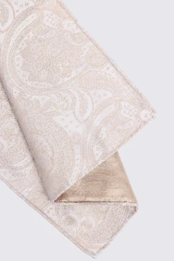 Champagne Wedding Paisley Pocket Square