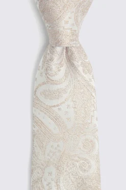 Champagne Wedding Paisley Tie