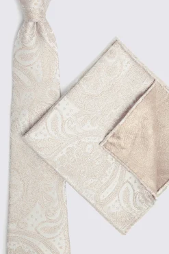 Champagne Wedding Paisley Tie
